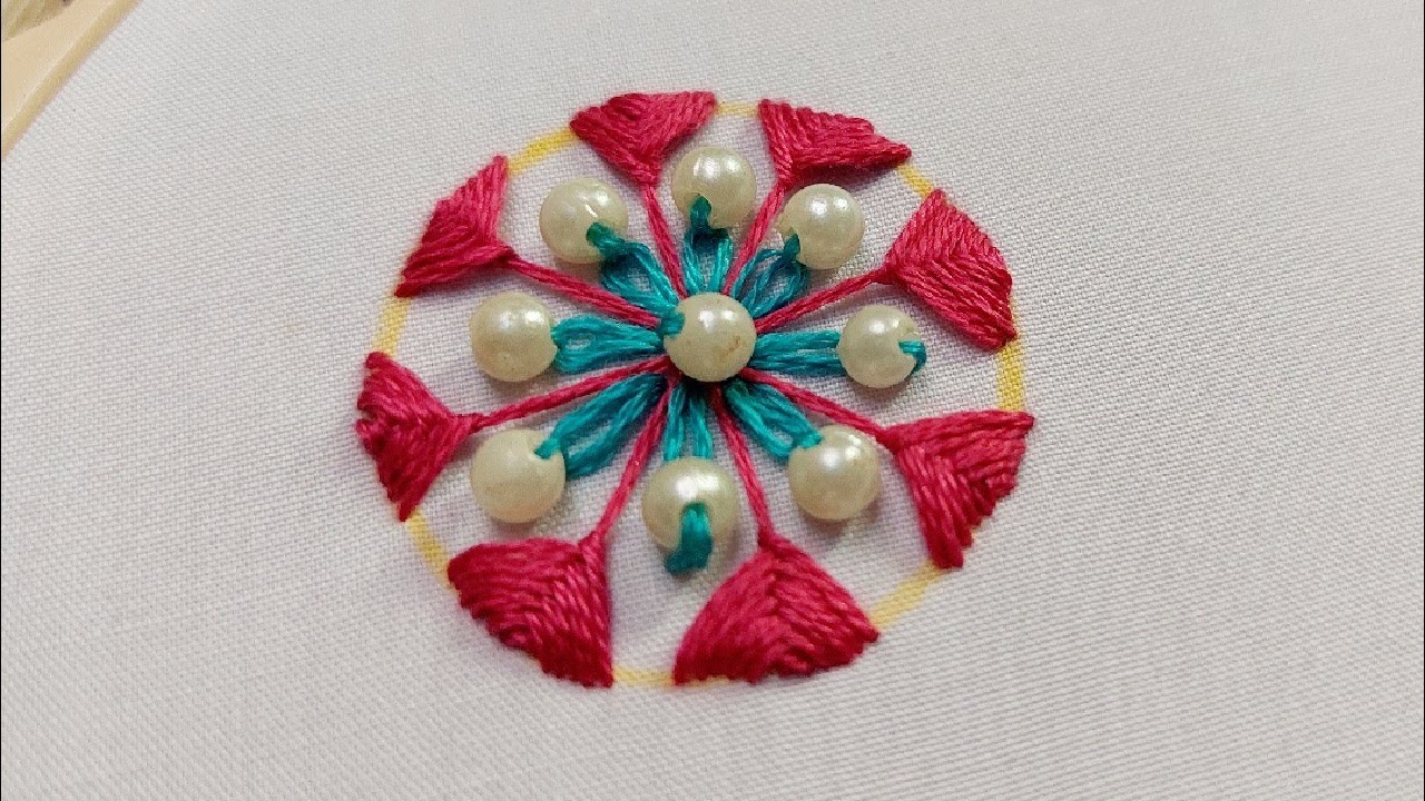 Latest Circle Design Stitch | Hand embroidery circle embroidery stitch |#embroideryworld