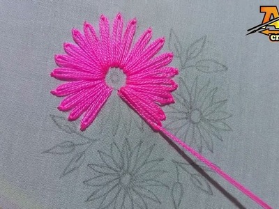 Lazy Daisy Flower Stitch || Hand Embroidery Lazy Daisy Flower || Ah Creator 3.0