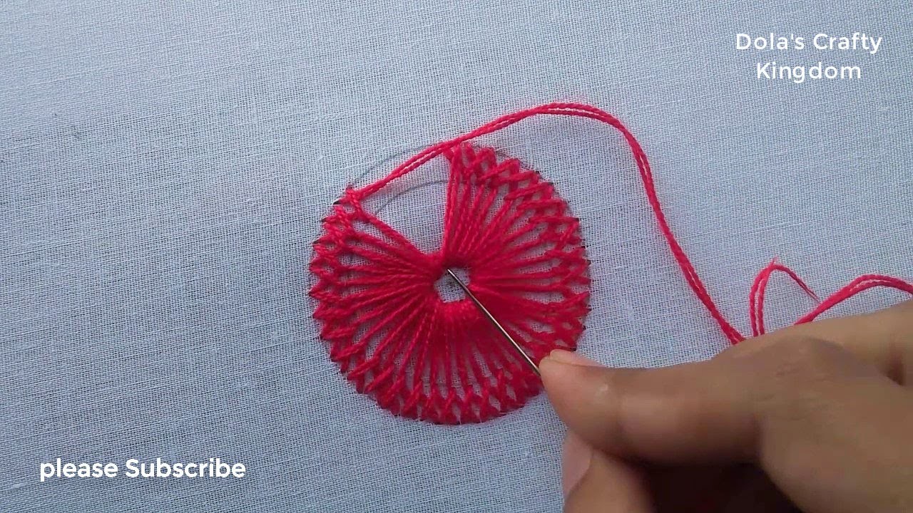New Circle Hand Embroidery, Amazing Circle Embroidery Design For Beginner, Super Creative Embroidery
