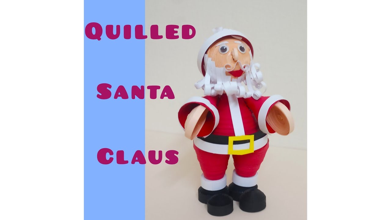 Quilled Santa Claus. How to make quilling Santa Claus. Quilling videos