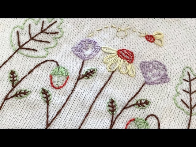 Simple Florals PDF Hand Embroidery Pattern | Beginner Friendly Tutorial