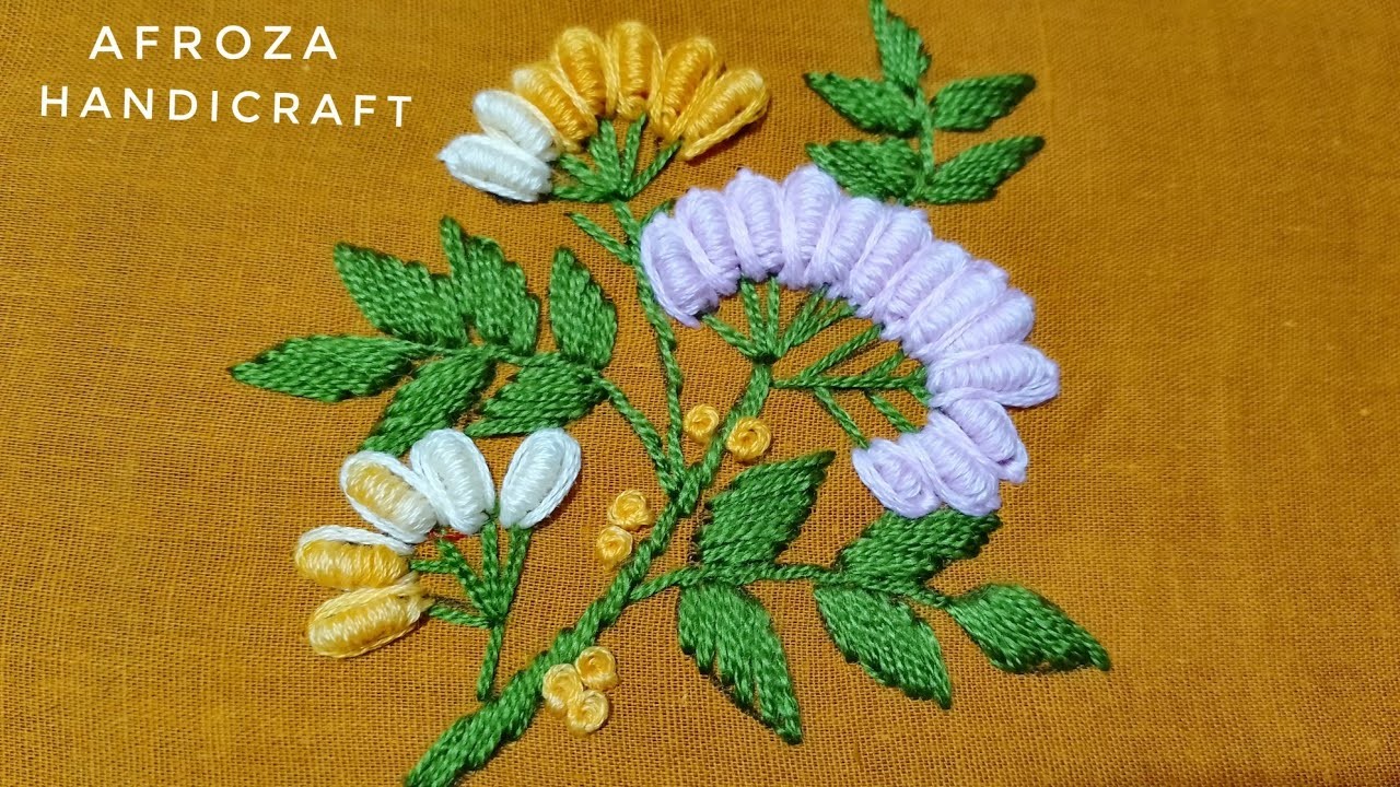 Super Unique Flower Embroidery, Flower Making Tricks Using Needle, Hand Embroidery For Beginners