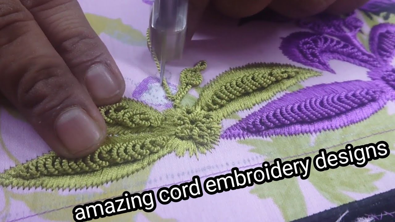The cord work is an art of embroidery