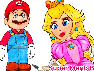 The Super Mario Bros Movie | How To Draw Peach Princess From Super Mario Bros Movie