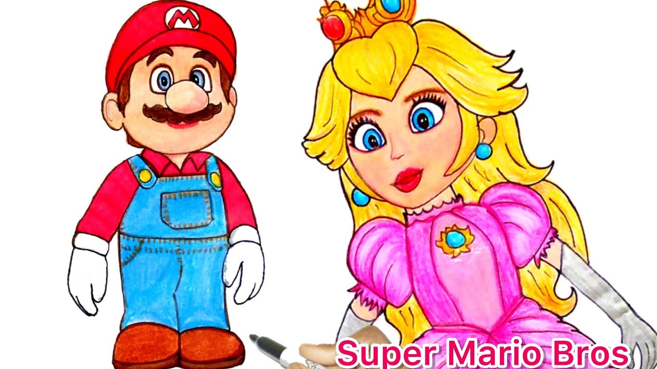 The Super Mario Bros Movie | How To Draw Peach Princess From Super Mario Bros Movie