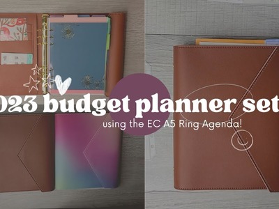2023 budget planner setup with the Erin Condren A5 LifePlanner Ring Agenda