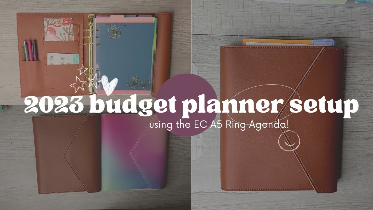 2023 budget planner setup with the Erin Condren A5 LifePlanner Ring Agenda