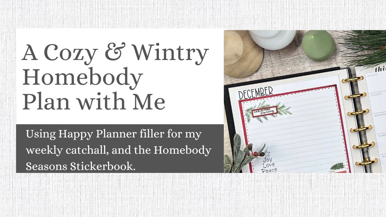 A Winter Homebody Plan with Me | Weekly Filler Paper | Happy Planner