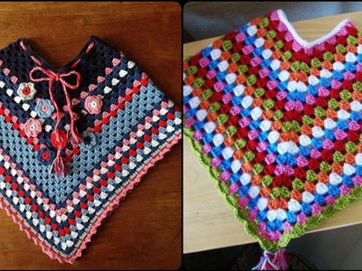 BEAUTIFUL AND AWESOME FREE CROCHET BABY PONCHO PATTERN DESIGN AND IDEAS ????