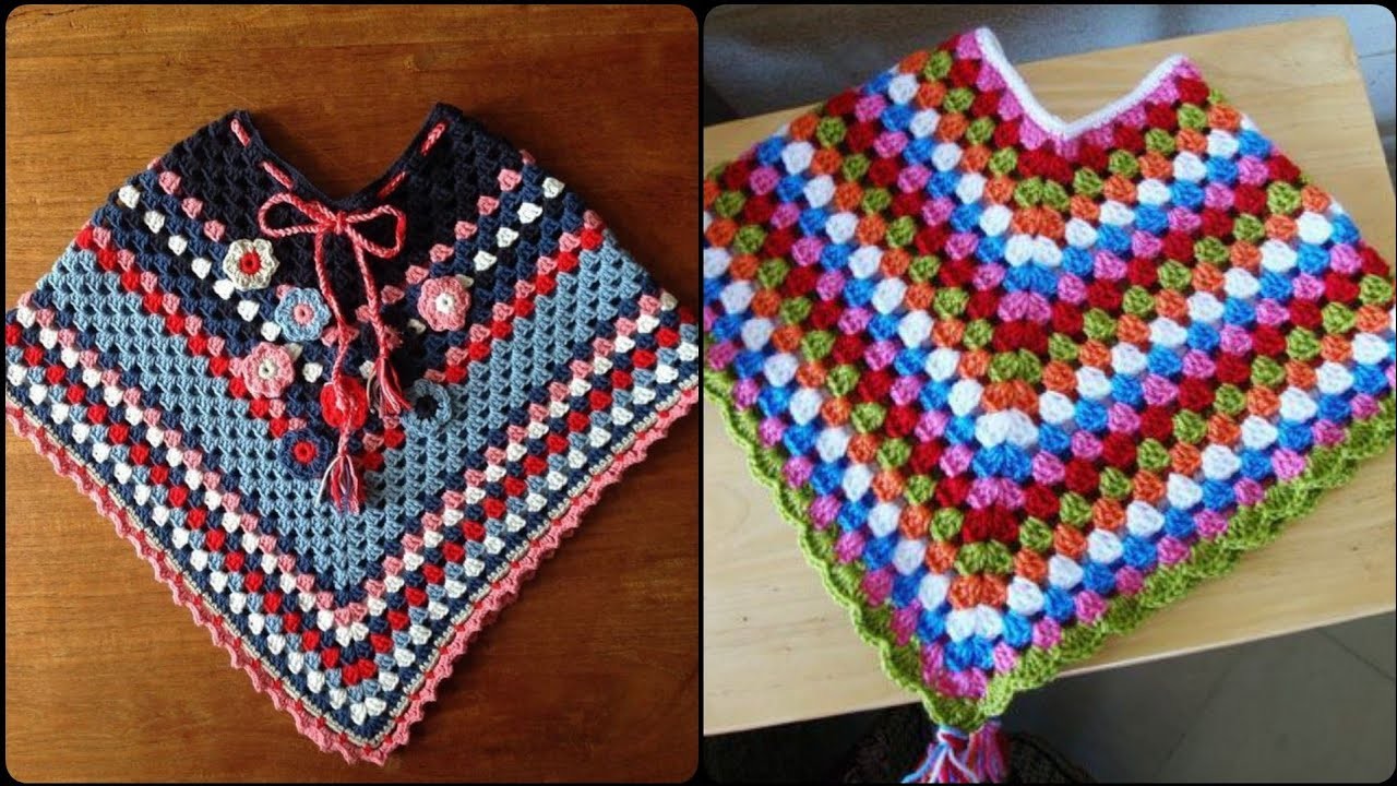 BEAUTIFUL AND AWESOME FREE CROCHET BABY PONCHO PATTERN DESIGN AND IDEAS ????