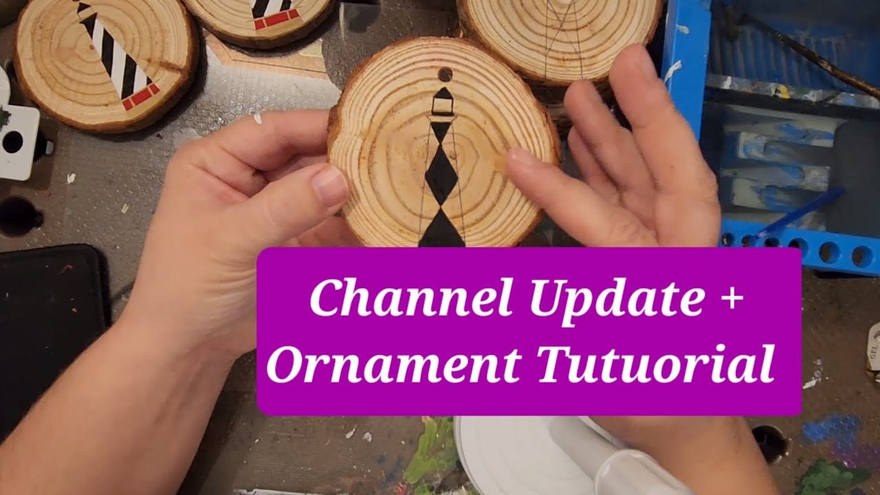 Channel Update & Ornament Tutorial DIY painted wood and resin Ornament