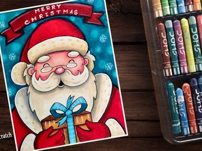 Christmas Drawing Easy Step by Step | Santa Claus Drawing Easy Step by Step, Christmas Card drawing