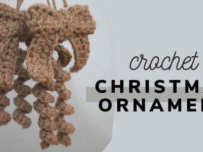 Crochet Christmas Ornaments | spiral + bow | Easy and Fast