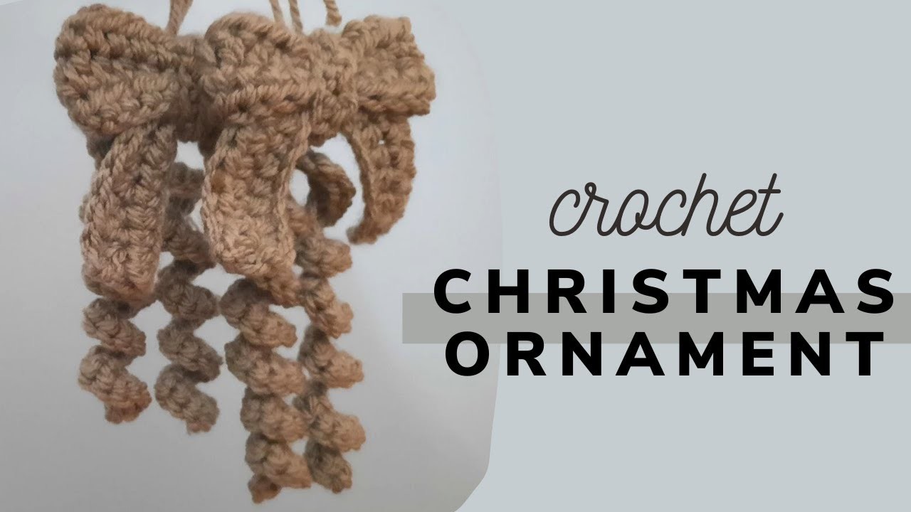 Crochet Christmas Ornaments | spiral + bow | Easy and Fast