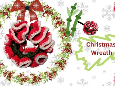 Crochet Wreath Christmas Ornament | Christmas Wreath | Christmas Tree Ornament | Club Crafteria