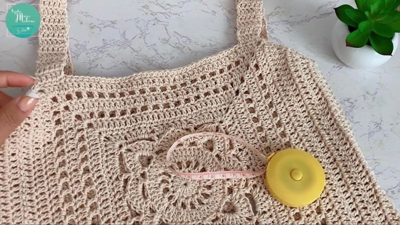 CROP TOP GRANNY SQUARED. Medidas #crochet