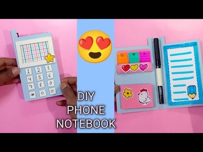 Diy phone notebook.Cute school supplies craft ideas.Easy craft idea for school@piyushartandcraft