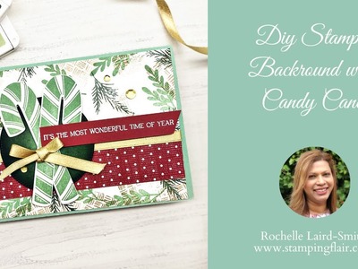 DIY Stamped Leafy Background with Stampin' Up! Christmas Banners stamp set