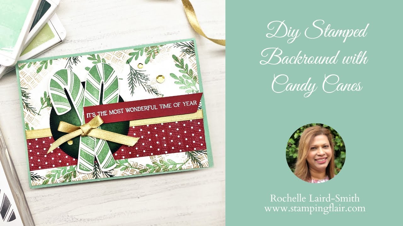 DIY Stamped Leafy Background with Stampin' Up! Christmas Banners stamp set