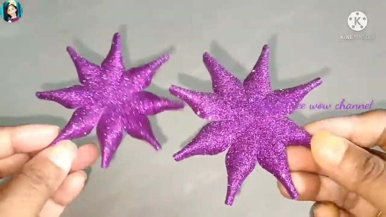 DIY.Top 5 Christmas ornaments making tutorial using glitter foam sheet.Foamiran.Art & Craft.Angel ????