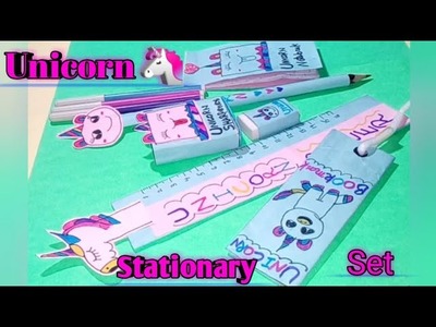 DIY Unicorn ???? Stationary Set | How to make diy unicorn stationary set | Unicorn School Supplies |