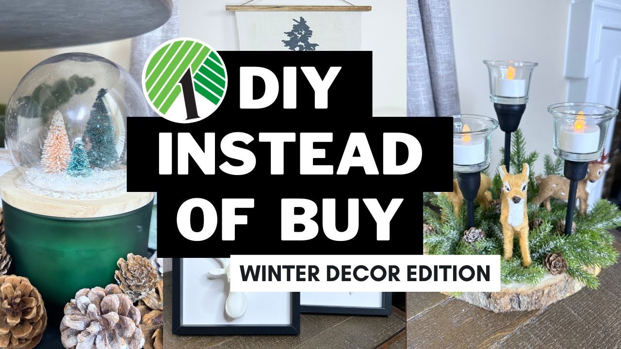 DIY Winter Decor ⛄️ Pottery Barn Dupes | Kirkland's Dupes | Anthropologie Dupes | High-End Dupes