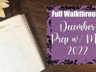❄️ FULL WALKTHRU For DECEMBER Prep w.Budget Stickers! 2022 | Erin Condren Monthly Planner 7x9