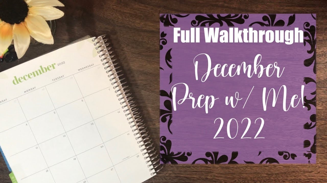 ❄️ FULL WALKTHRU For DECEMBER Prep w.Budget Stickers! 2022 | Erin Condren Monthly Planner 7x9