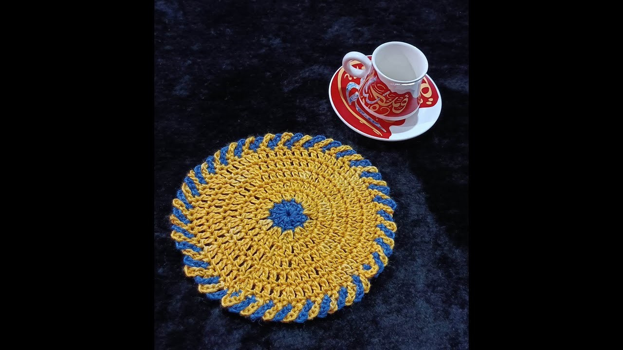 How to crochet a circle ⭕ coaster easy crochet ???? tutorial ????