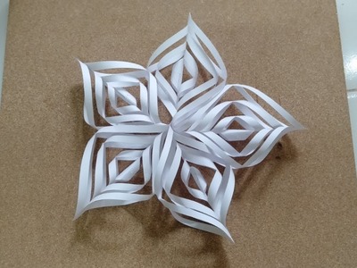 How to make 3D Paper Snowflake? | Ornament Wall Hanging