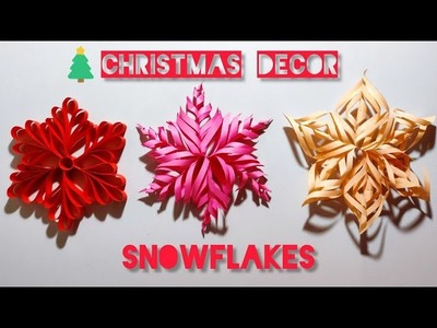 How to Make 3d Snowflakes & Christmas Decor | Christmas Ornaments