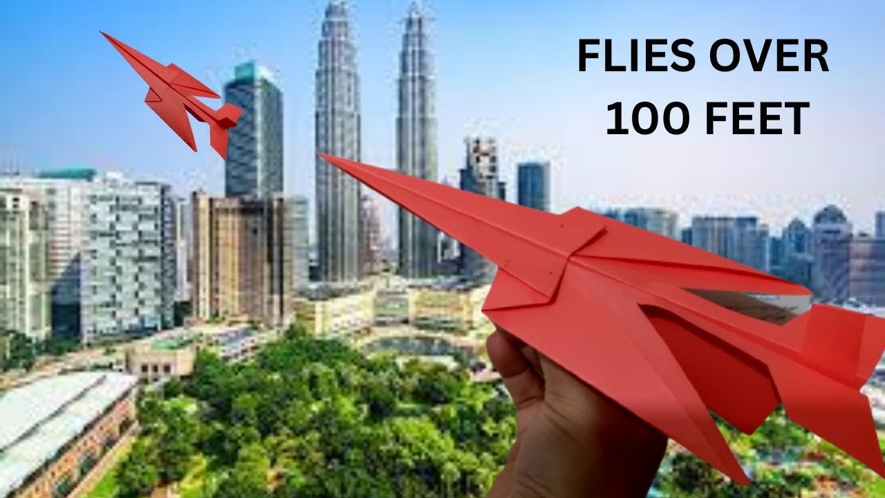 How to Make a Cool Paper Airplane That Flies Over 100 Feet. WORLD RECORD PAPER AIRPLANE