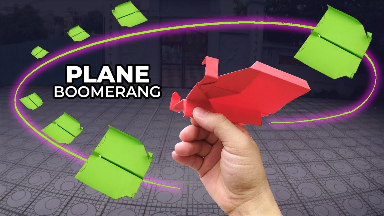 How to make a paper airplane like a boomerang. Part 3