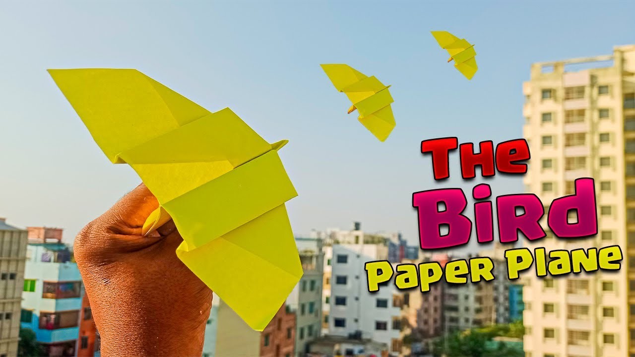 How to make a Paper Airplane - The Bird | Easy Origami Paper Plane | Merajul Paper Craft