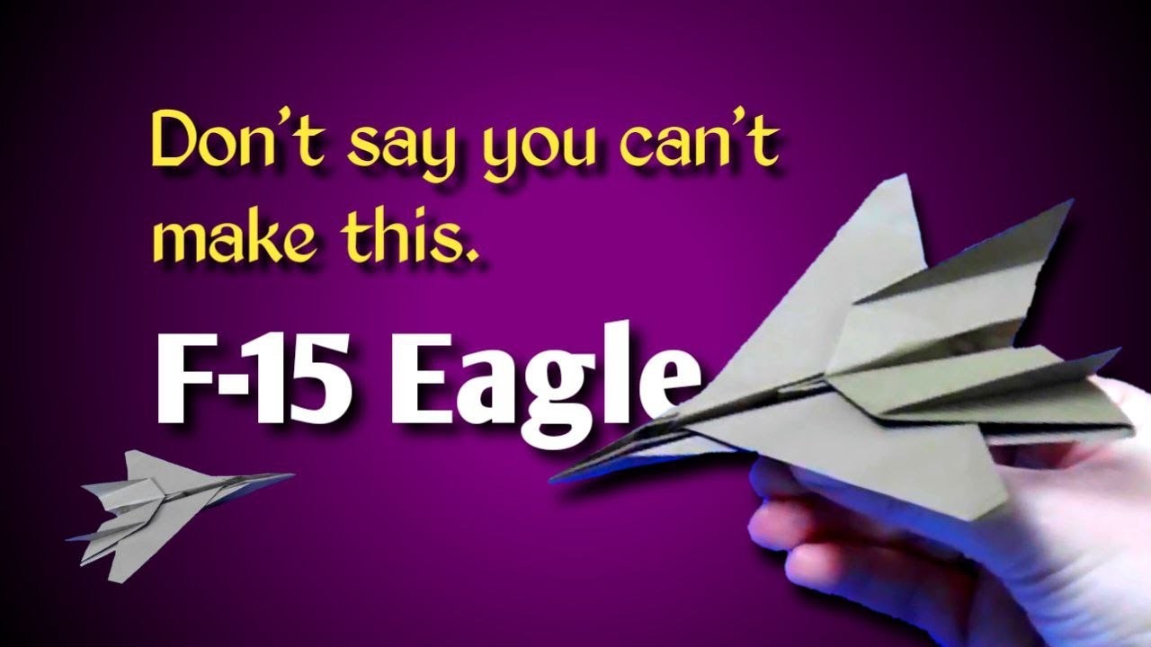 How to make a paper jet plane F 15 Eagle | Don"t say you can"t make this | origami jet plane