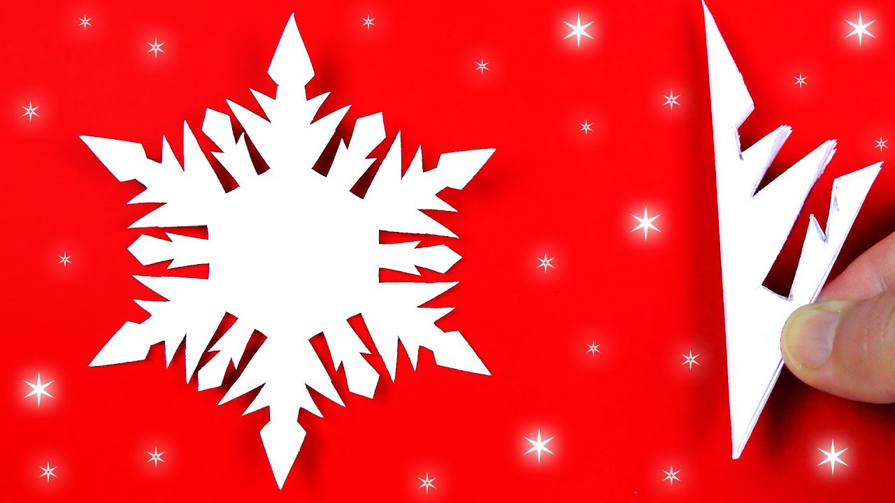 How to make a paper snowflake. Snowflakes easy cutting for Christmas decoration [5 Minutes Craft]