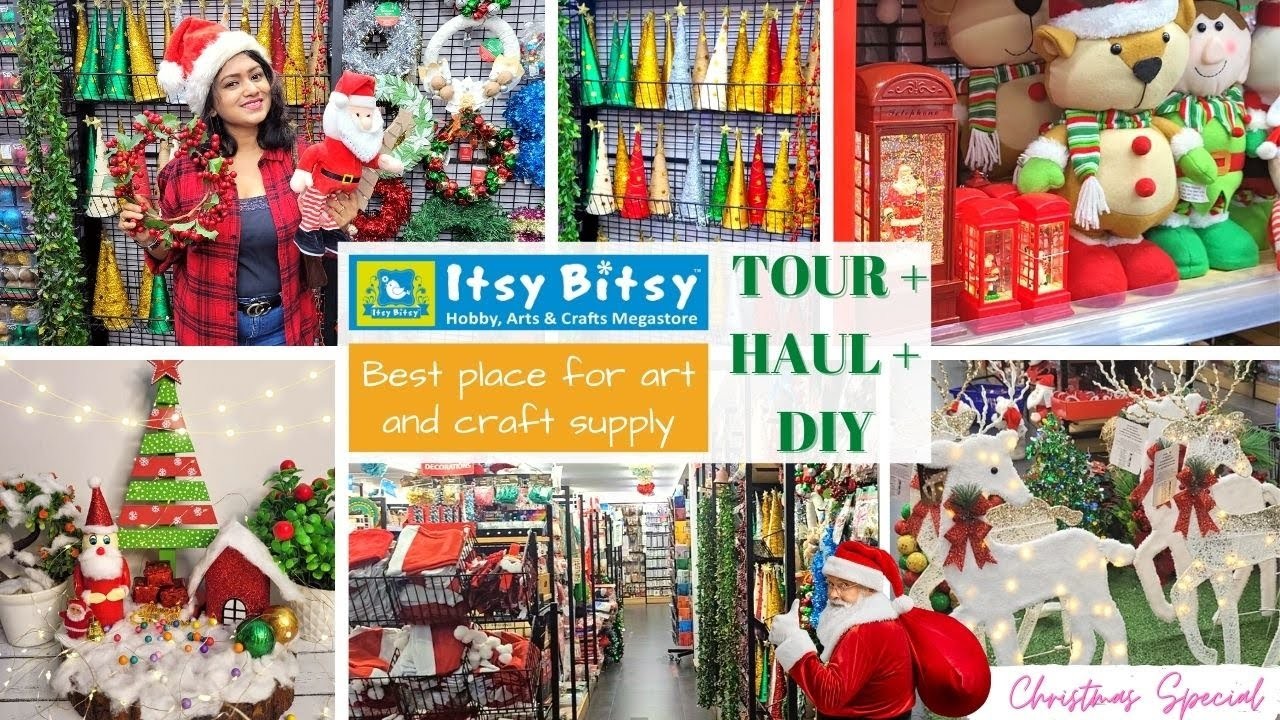 Itsy Bitsy Store TOUR in BANGALORE | HUGE CRAFT supply HAUL from ITSYBITSY | Christmas Special DIY