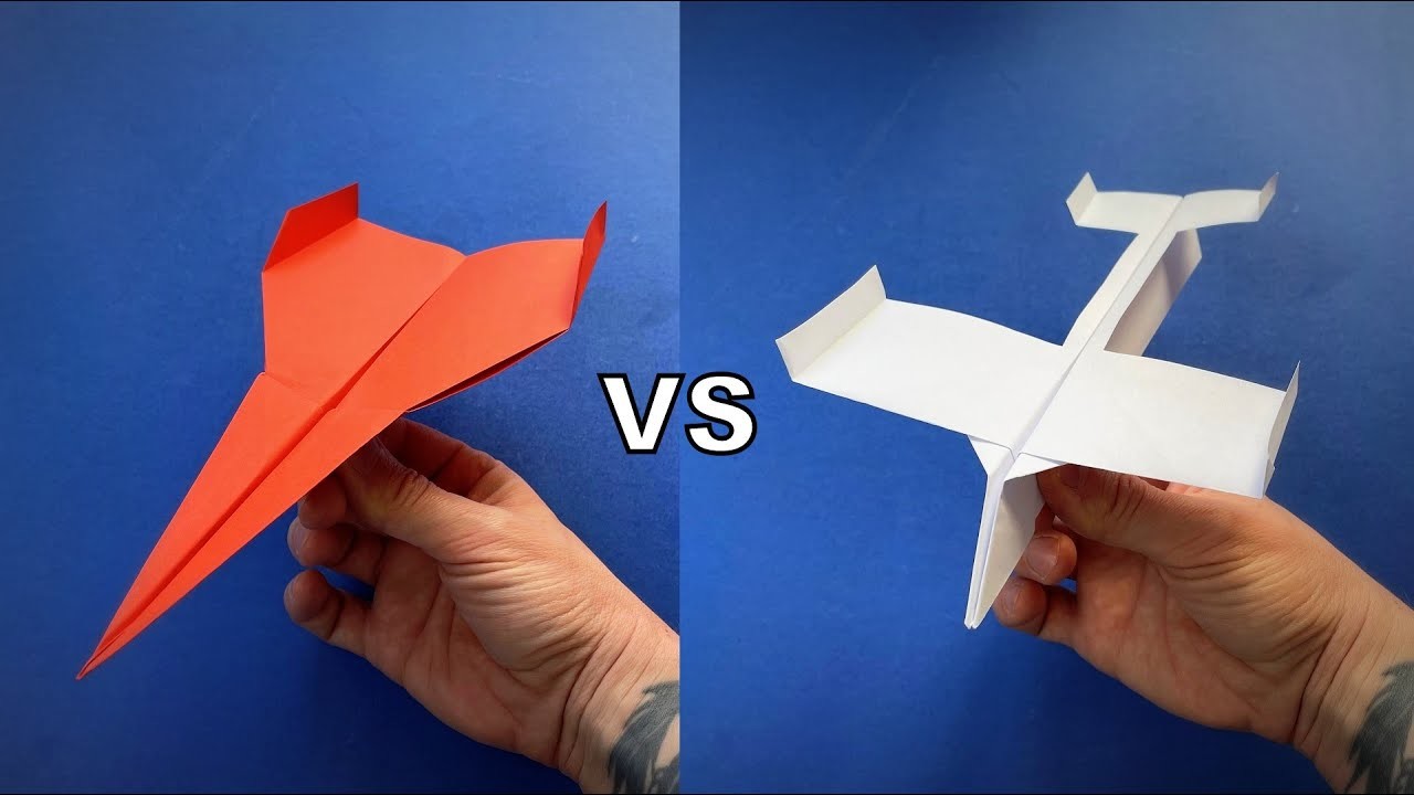 Jet Fighter vs Glider Paper Planes | How to Make a Paper Airplane Tutorial
