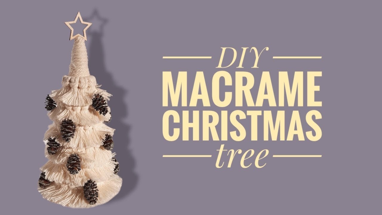 Macrame Christmas tree. Christmas tree-night light.
