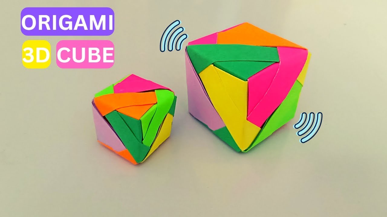 Origami Modular cube | 3D cube origami | Easy paper craft | Craftboat