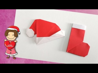 Origami Santa Claus Hat & Santa Boot | Origami  Christmas Ornament