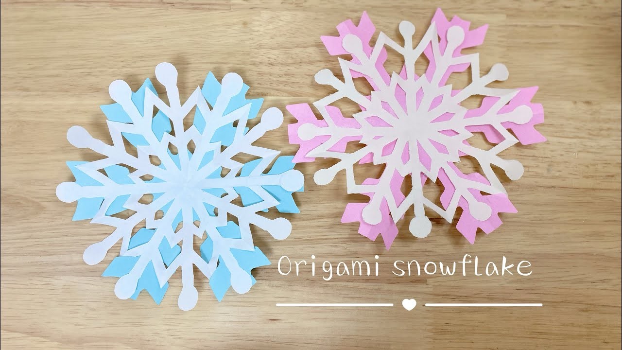 Origami snowflake ❄️ | easy and beautiful origami | kids craft | Christmas decorati