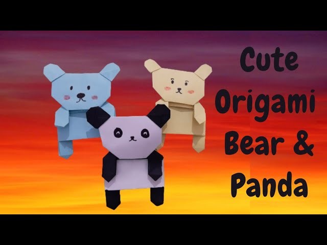 Origami Teddy Bear Easy. Origami Teddy bear. Origami Bear Bookmark