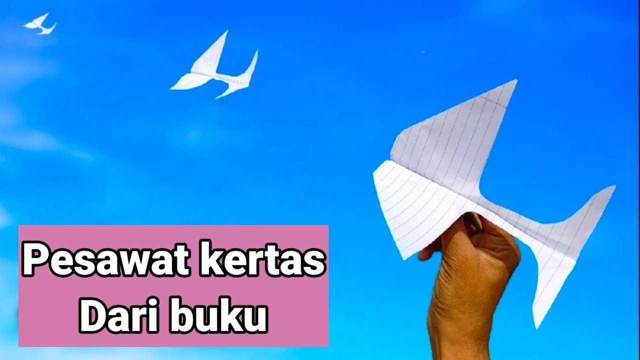 Pesawat kertas dari buku bisa terbang seperti burung kecil