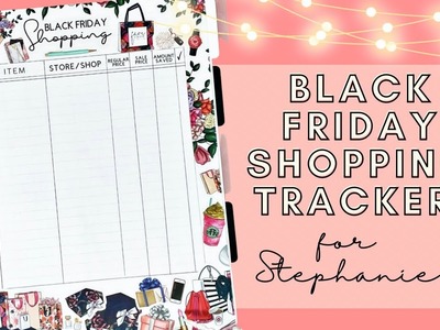 PLAN WITH ME | BLACK FRIDAY SHOPPING TRACKER | PATRON SPREAD FOR STEPHANIE | THE HAPPY PLANNER