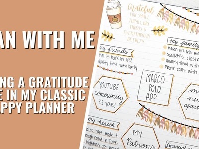 PLAN WITH ME | MAKING A GRATITUDE PAGE IN MY PLANNER