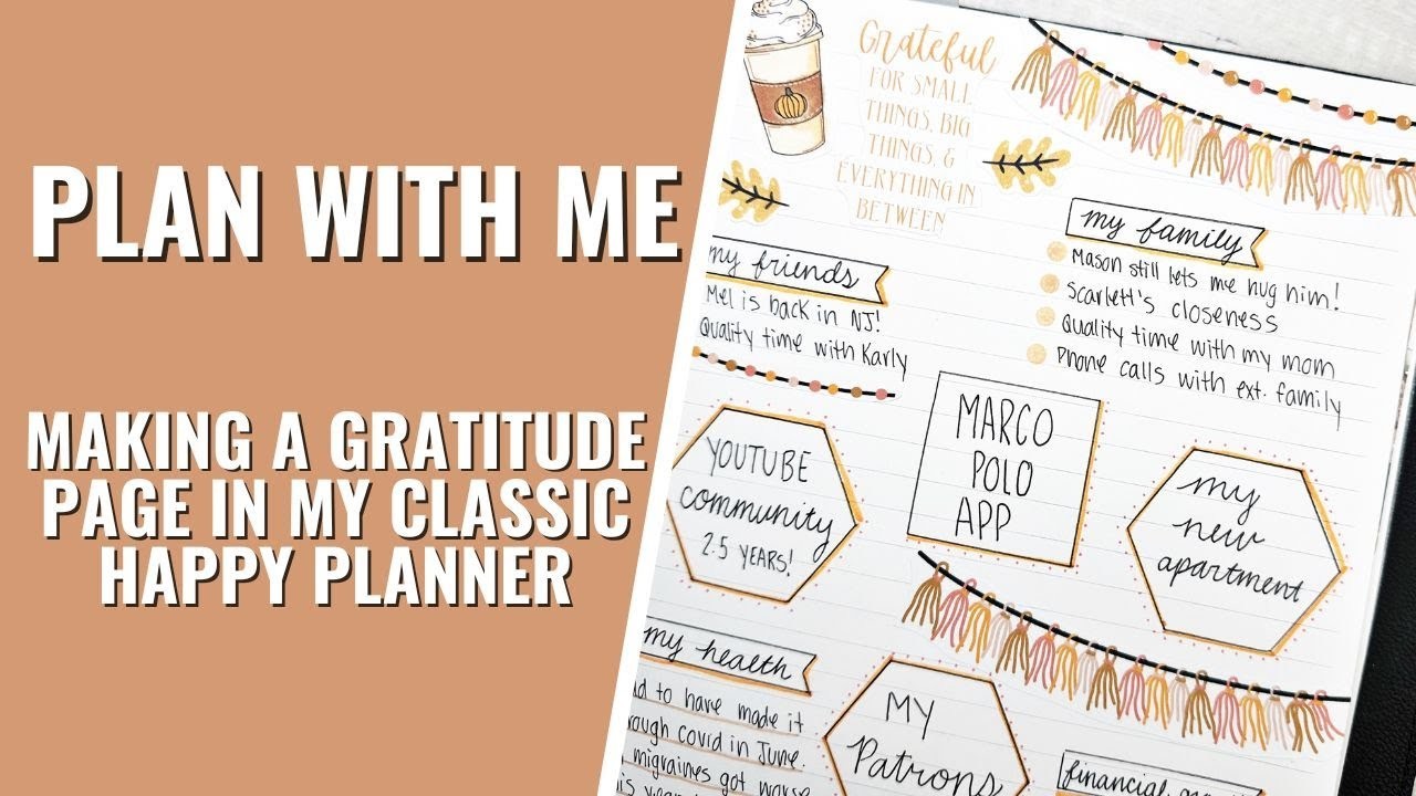 PLAN WITH ME | MAKING A GRATITUDE PAGE IN MY PLANNER