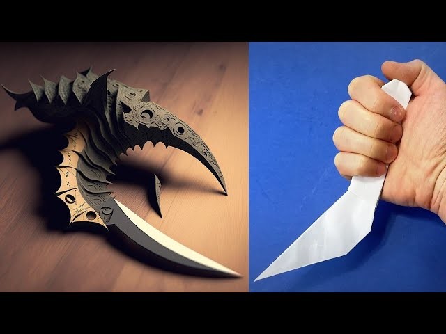 Slice and Dice with Style: Crafting a Deadly Paper Karambit Knife Using Origami Techniques!