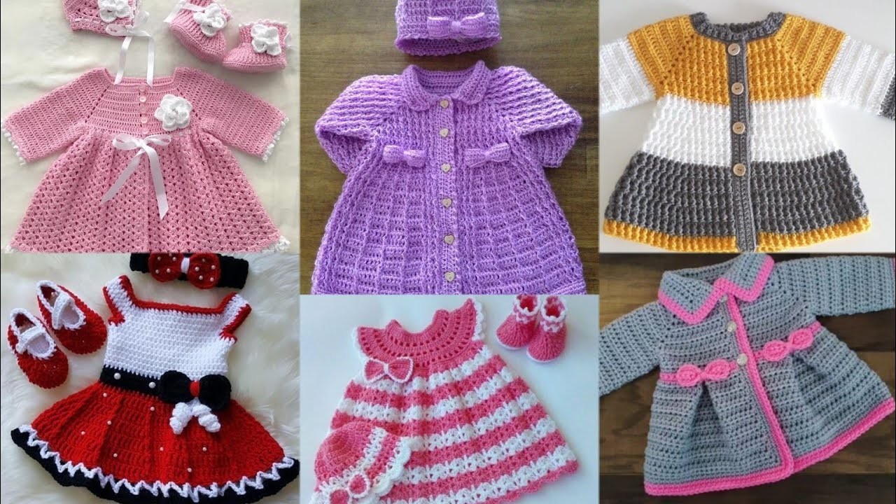 Winter baby girl frock design ideas.crochet design for baby girls beautiful design