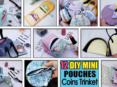 12 FANCY DIY MINI COINS POUCH BAGS TUTORIAL STEP BY STEP | Trinkets and Small Purse Bags